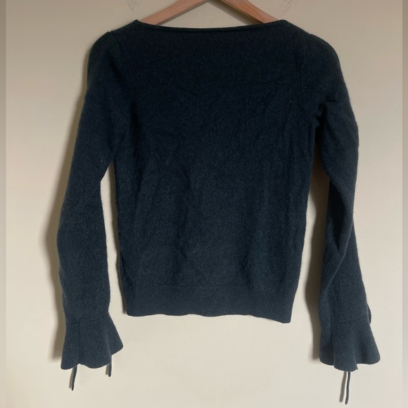 Club Monaco Womens 100% Cashmere Long Sleeve Sweater Top Small Green Minimalist - Picture 4 of 4